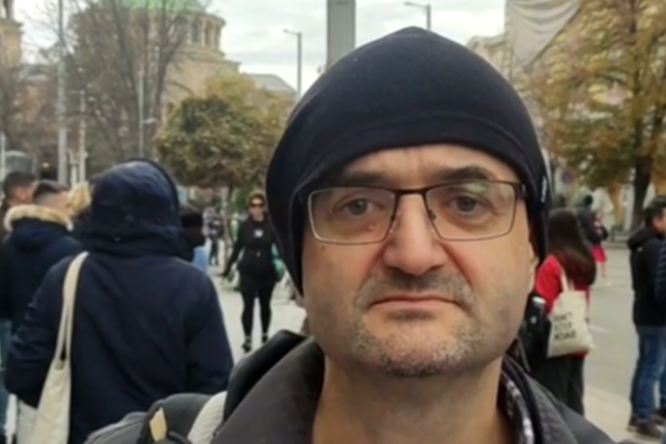 Интервю с Николай Николов 10/11/2023 Николай Николов - протест